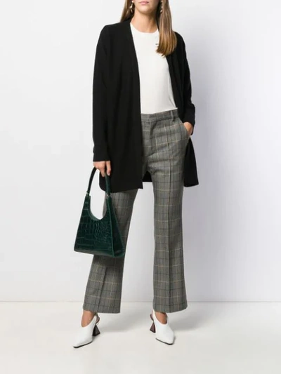 Shop Theory Open Front Cashmere Cardigan In Black