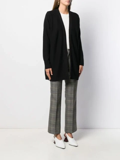 Shop Theory Open Front Cashmere Cardigan In Black