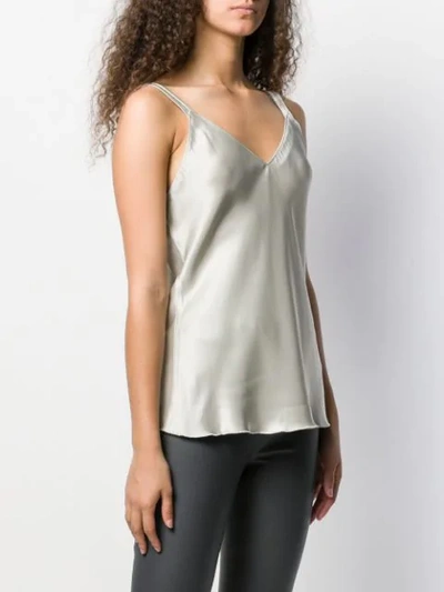 Shop Helmut Lang Double Strap Slip Top In Neutrals