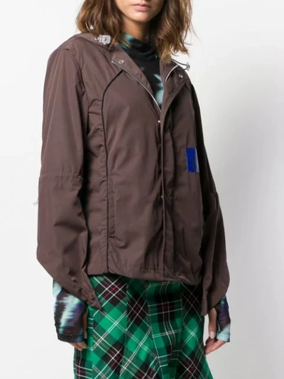 Shop A-cold-wall* Cut-out Sleeve Jacket In Brown