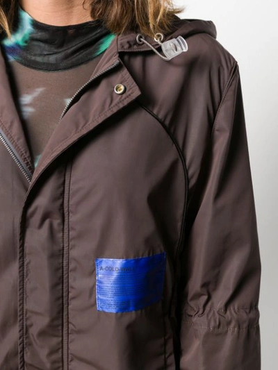 Shop A-cold-wall* Cut-out Sleeve Jacket In Brown
