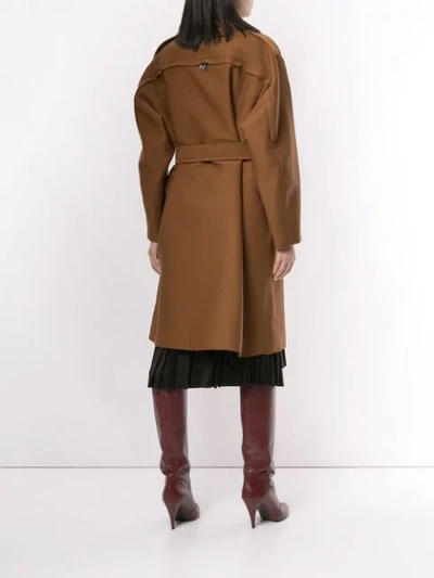 Shop N°21 Oversized Double-breasted Trench Coat In Brown