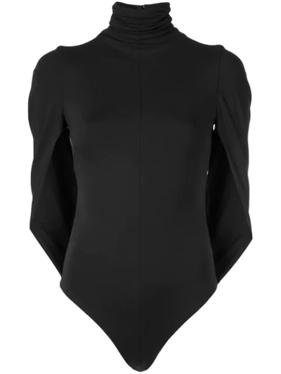 Shop Cushnie Draped Bodysuit - Black