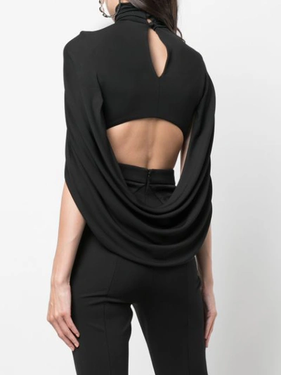 Shop Cushnie Draped Bodysuit - Black