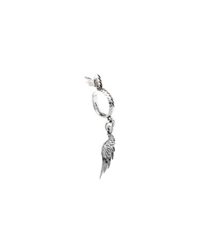 Shop Emanuele Bicocchi Wing Silver 925 Single Earring Silver Size - 925/1000 Silver