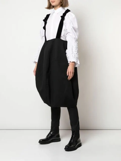 Shop Comme Des Garçons Bubble Suspender Skirt In Black