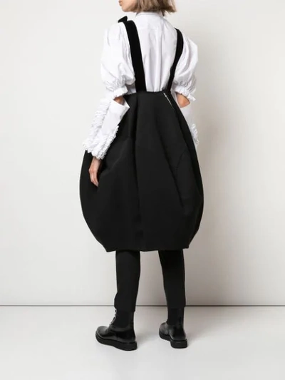 Shop Comme Des Garçons Bubble Suspender Skirt In Black