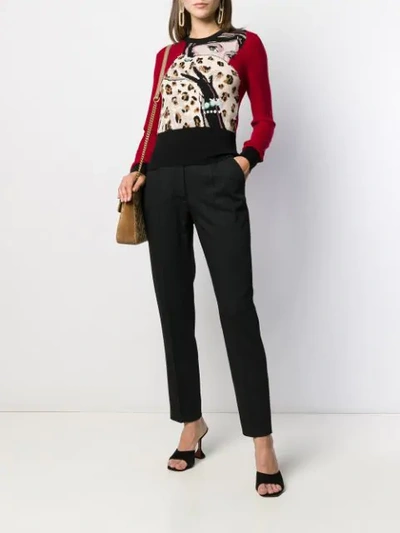 Shop Dolce & Gabbana Intarsia Knit Cashmere Jumper In Red