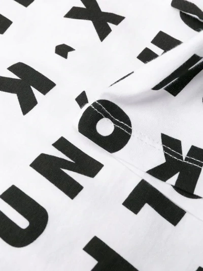 Shop Maison Kitsuné All Over Logo Print T-shirt In White