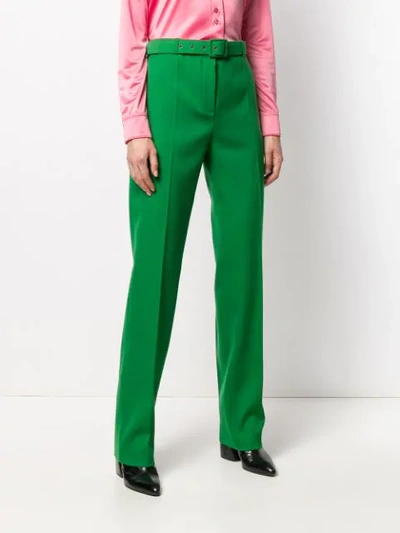 BELTED STRAIGHT-LEG TROUSERS