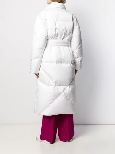 Shop Khrisjoy Longline Puffer Coat In White