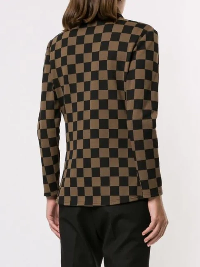 Pre-owned Fendi Checked Slim Shirt In Brown