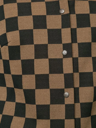 Pre-owned Fendi Checked Slim Shirt In Brown