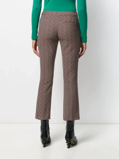 Shop Lala Berlin Geometric Pattern Trousers In Black
