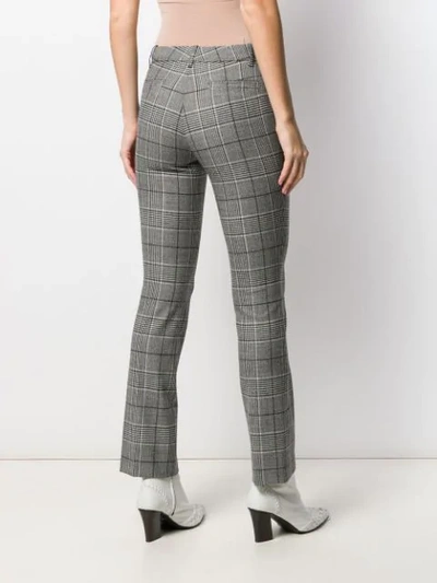 Shop Barbara Bui Checked Trousers In Grey