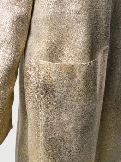 Shop Avant Toi Glitter-effect Cardi Coat In Neutrals