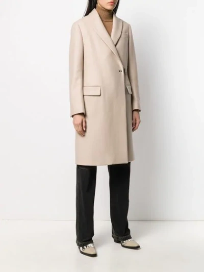 Shop Fay Lobster-fastening Mid-length Coat In Neutrals