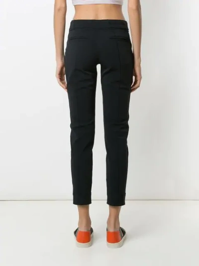 Shop Gloria Coelho Belted Cropped Trousers In Black