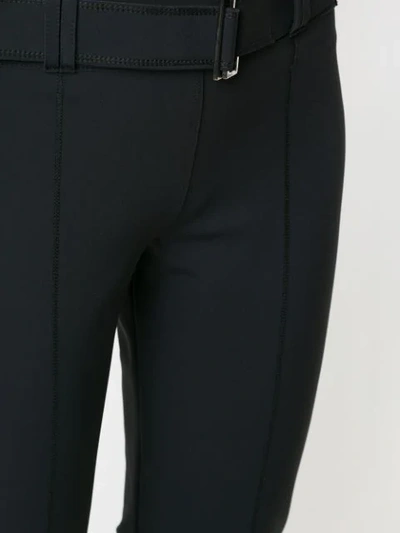 Shop Gloria Coelho Belted Cropped Trousers In Black