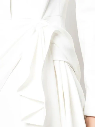 Shop Christian Siriano Deep V-neck Gown In White
