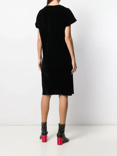 Shop Rick Owens Short-sleeve Midi Dress In 09 Black