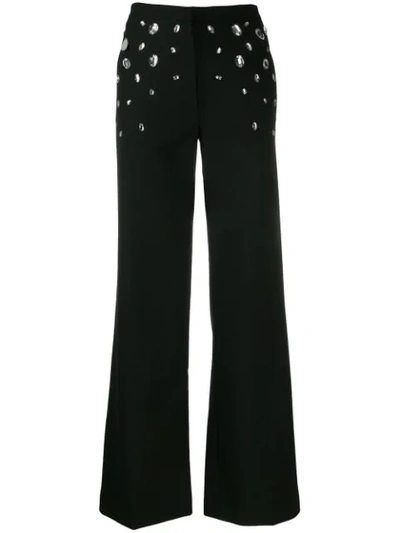 Shop Christopher Kane Crystal-embellished Trousers In Black