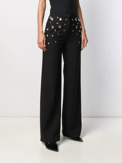 Shop Christopher Kane Crystal-embellished Trousers In Black