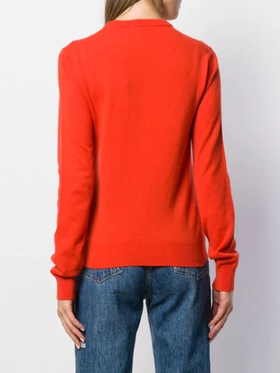 Shop Dolce & Gabbana Intarsia-knit Jumper In Red