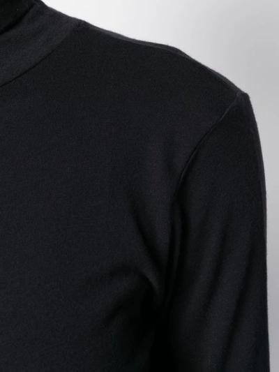 Majestic Cotton-cashmere Long Sleeve Turtleneck Top In Blue