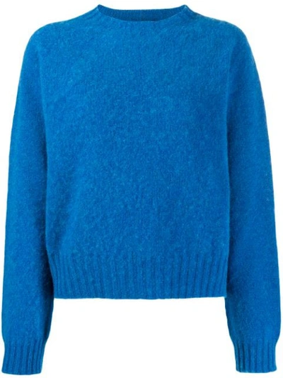 Shop Ymc You Must Create Oversized Jets Crew Jumper In Blue