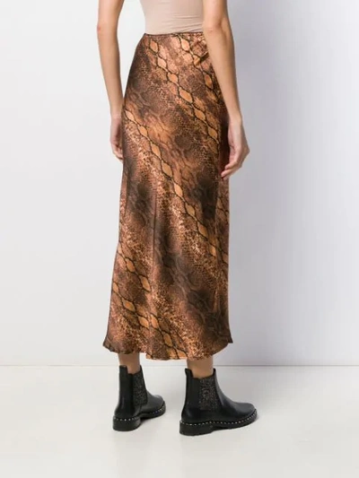 Shop Andamane Bias Cut Skirt In Brown