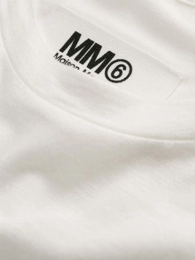 Shop Mm6 Maison Margiela T-shirt Mit Logo - Weiss In White