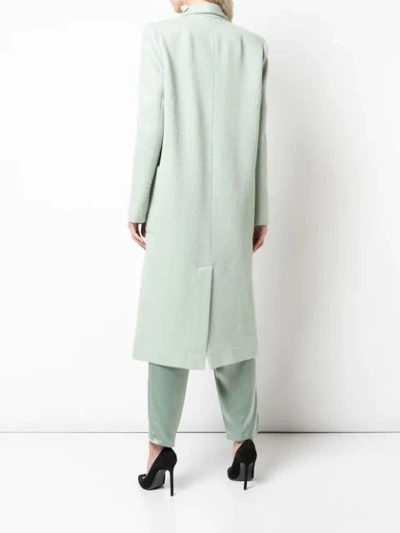 Shop Sally Lapointe Einreihiger Mantel Mit Schalkragen In Jade
