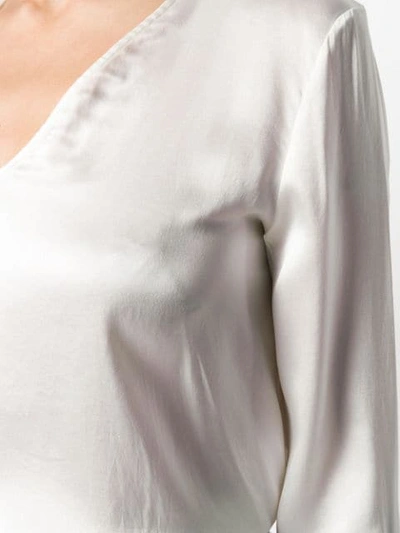 Shop Antonelli V-neck Silk Top In White