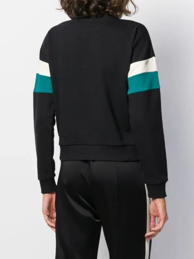 Shop Fila Stripe Panel Sweatshirt In Black