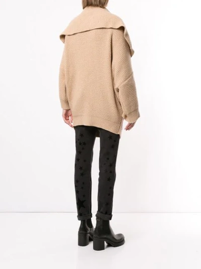 Shop Stella Mccartney Oversized Chunky Knit Cardi-coat In 2600 - Sand