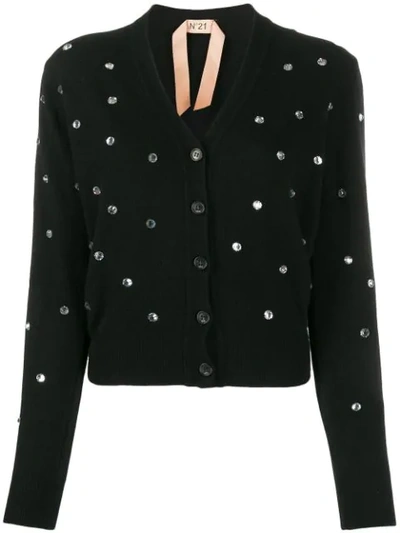 EMBELLISHED V-NECK CARDIGAN