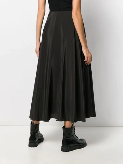 Shop Valentino X Undercover Print Pleated Skirt In Black