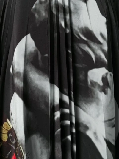 Valentino X Undercover Print Pleated Skirt In Black