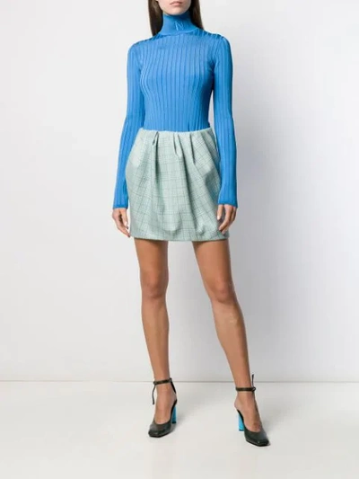 Shop Nina Ricci Ribbed Knit Jumper In Blue