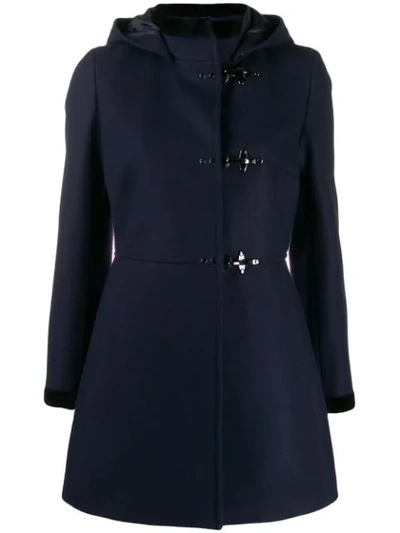 Shop Fay Virginia Duffle Coat In Blue