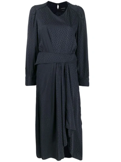 Shop Isabel Marant Romina Printed Asymmetric Dress In Black