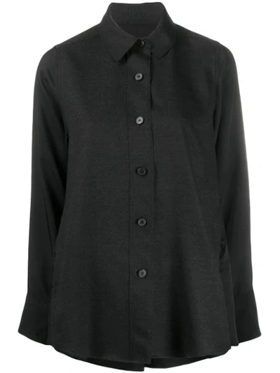 Shop Alberto Biani Contrast Sleeve Shirt In 91 Antracite