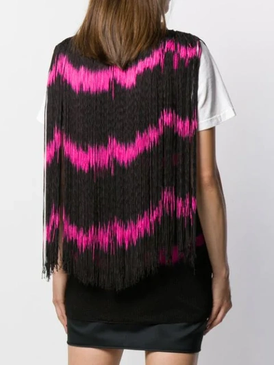 Pre-owned Jean Paul Gaultier 1985 Frayed Striped Vest In Black