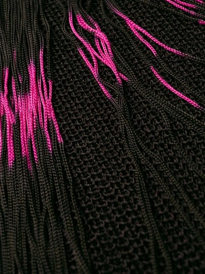 Pre-owned Jean Paul Gaultier 1985 Frayed Striped Vest In Black