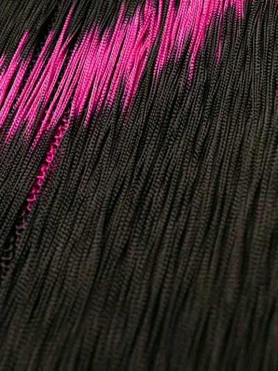 Pre-owned Jean Paul Gaultier 1985 Frayed Striped Vest In Black