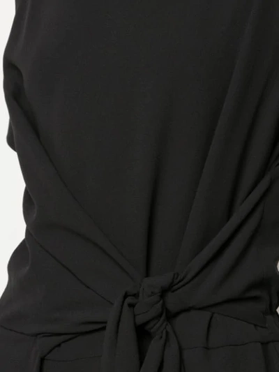 Shop Brunello Cucinelli Short-sleeve Jumpsuit In Cn631 Black/ultrablack