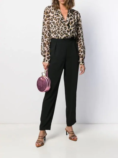 Shop Boutique Moschino Leopard Top Jumpsuit In Black