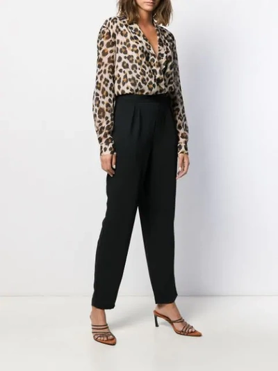 Shop Boutique Moschino Leopard Top Jumpsuit In Black