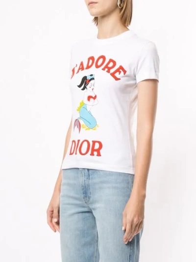 Pre-owned Dior J'adore  T-shirt In White